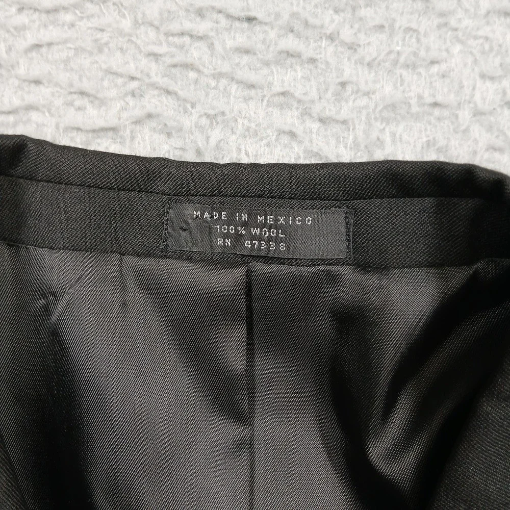 Jones New York Blazer Mens 41R Black 100% Wool 3 Button Sport Coat JNY‎ Lined